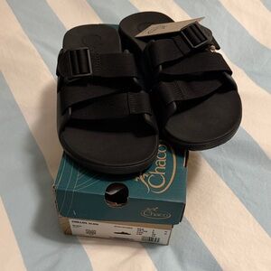 Chaco Black Adjustable Slide Sandals